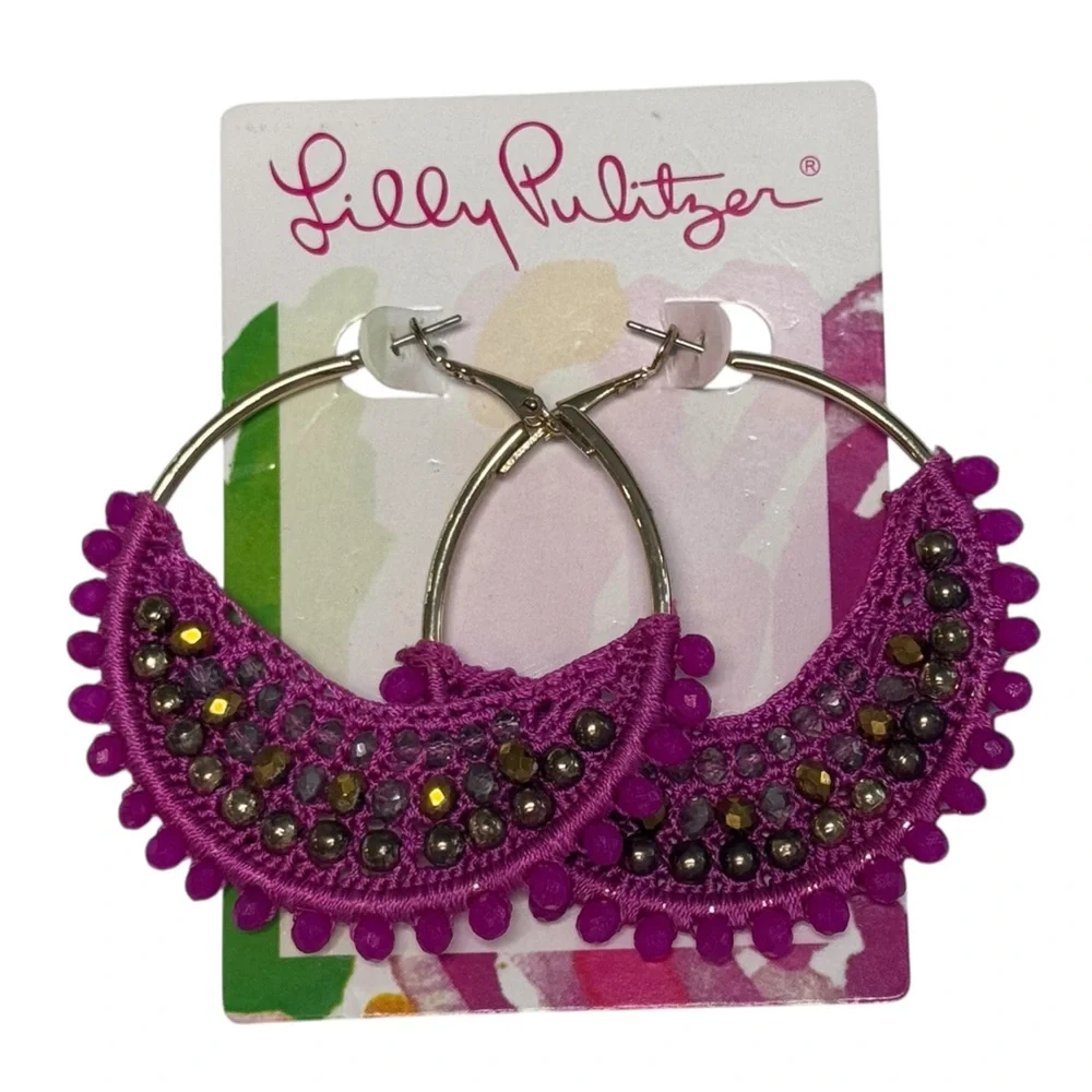 Lilly Pulitzer Bougainvillea Embellished Earrings